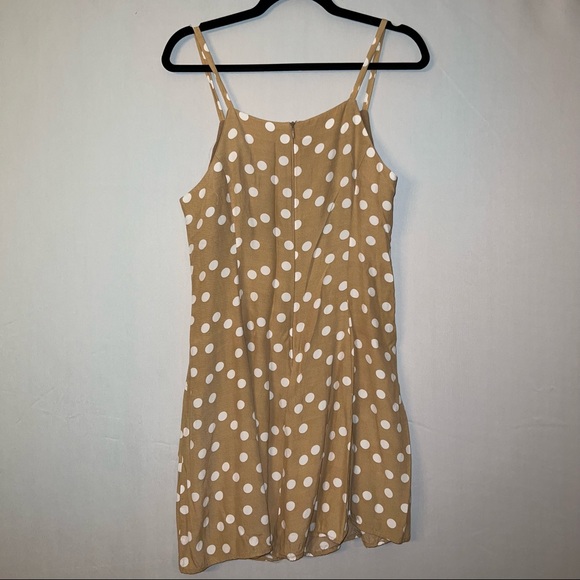 Mango tan and white polka dot sundress size US 8 - Picture 2 of 6